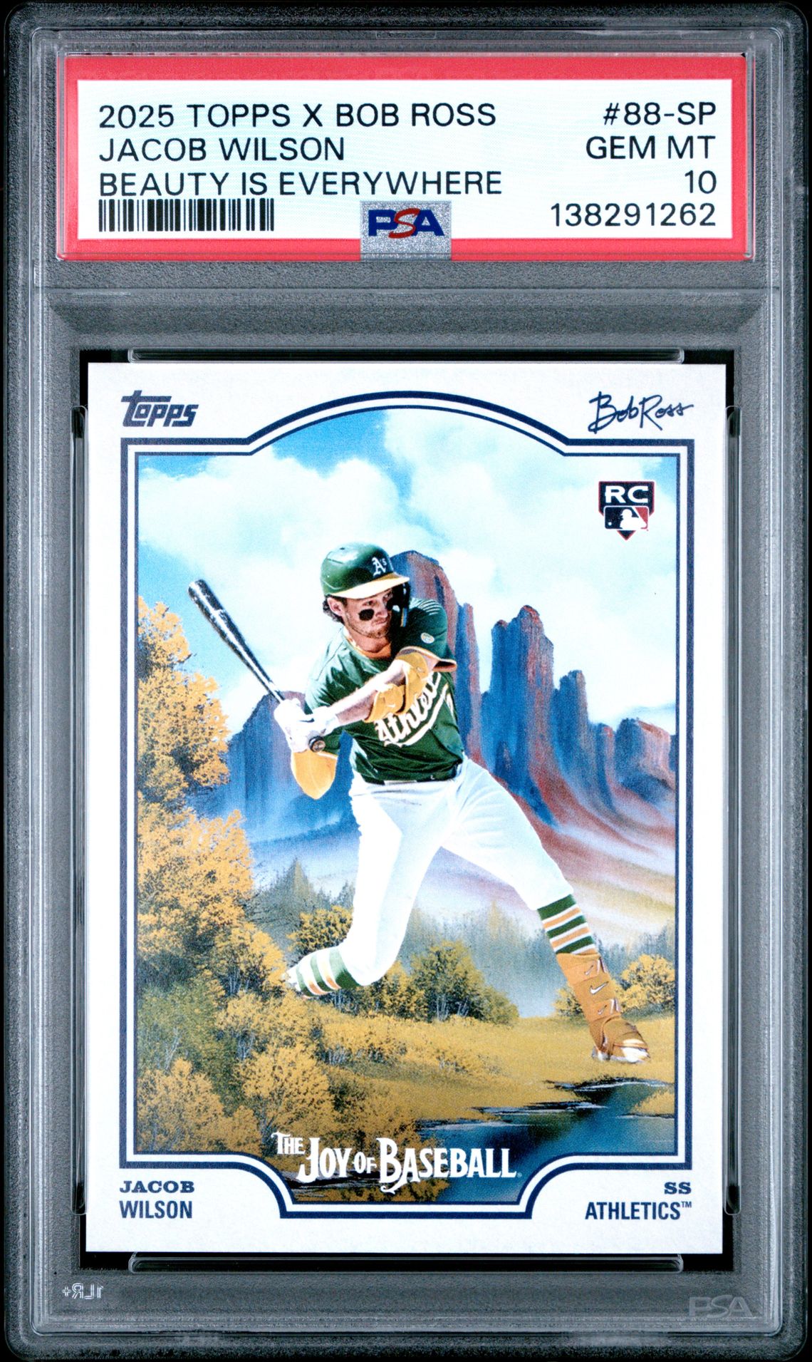 2025 Topps X Bob Ross The Joy Of Baseball Jacob Wilson #88-Sp (Beauty Is Everywhere) Gem Mt 10 front