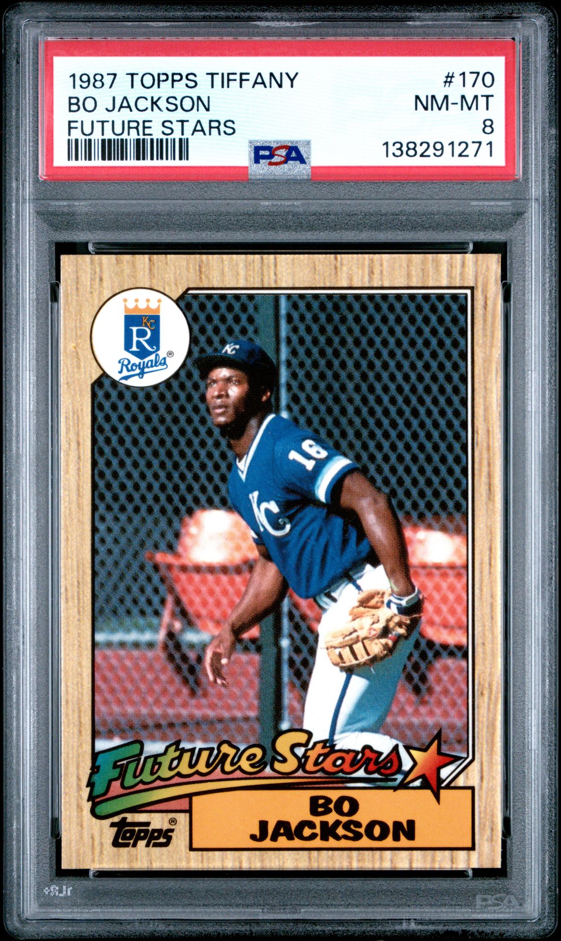 1987 Topps Tiffany Bo Jackson #170 (Future Stars) Nm-Mt 8 front
