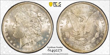 1883-O $1 VAM 4, O/O MS62