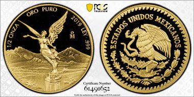 2019-Mo 1/2 oz Libertad Au PR70DCAM