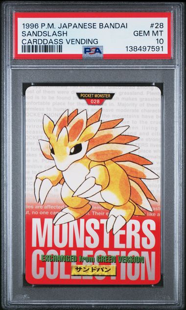 Sandslash card PSA 10, cert 138497591