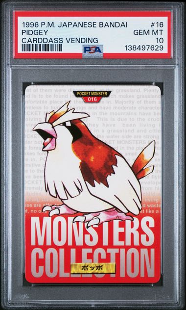 Pidgey card PSA 10, cert 138497629