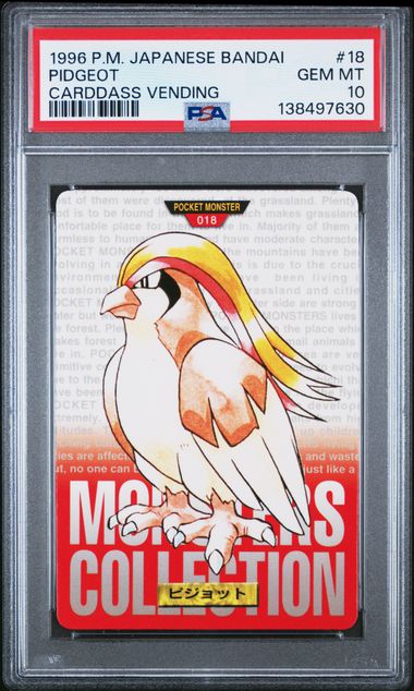 Pidgeot card PSA 10, cert 138497630