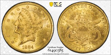 1884-CC $20 MS62
