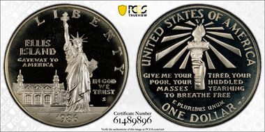 1986-S $1 Statue of Liberty PR68DCAM