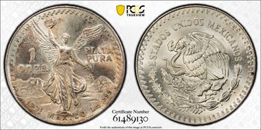 1991-Mo Onza Libertad Ag T1 - PLATA PURA MS67