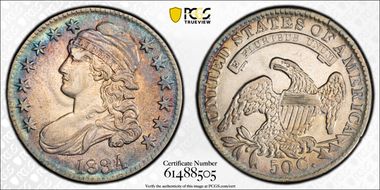 1834 50C Large Date, Large Letters N1