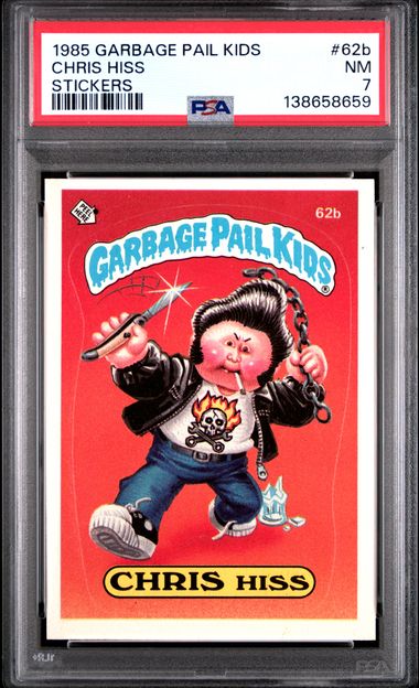1985 Topps GARBAGE PAIL KIDS STICKERS STICKERS #62B Chris Hiss front