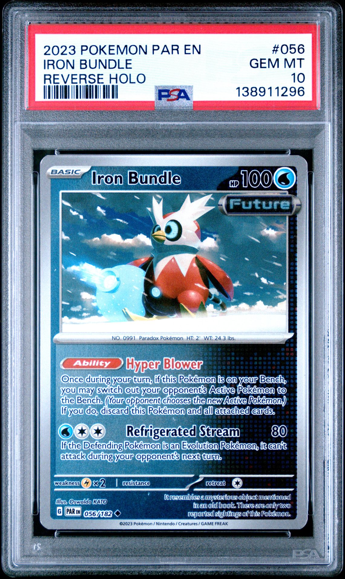 2023 Pokemon POKEMON PAR EN-PARADOX RIFT REVERSE HOLO #056 Iron Bundle front