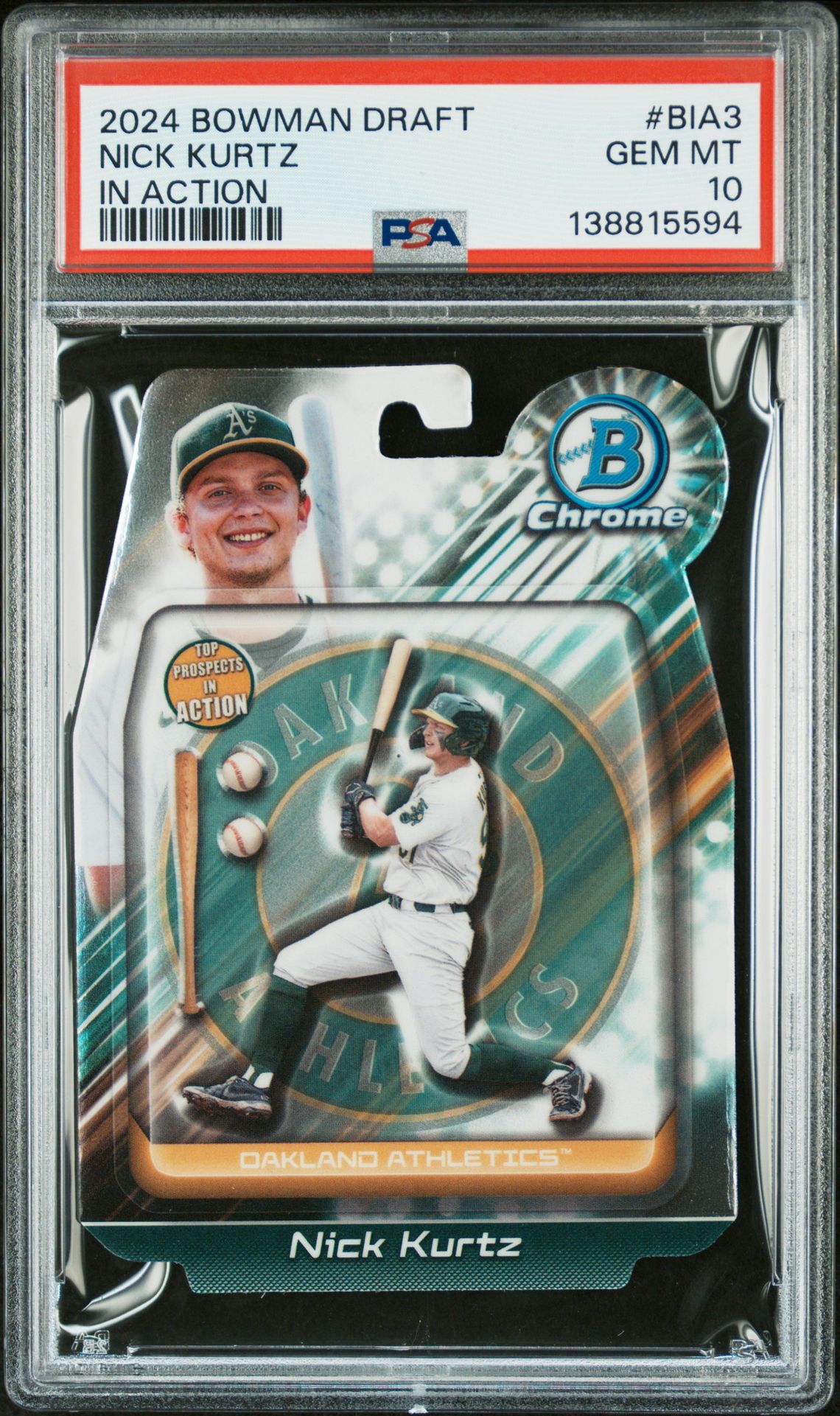 2024 Bowman BOWMAN DRAFT BOWMAN IN ACTION Chrome #BIA3 Nick Kurtz front