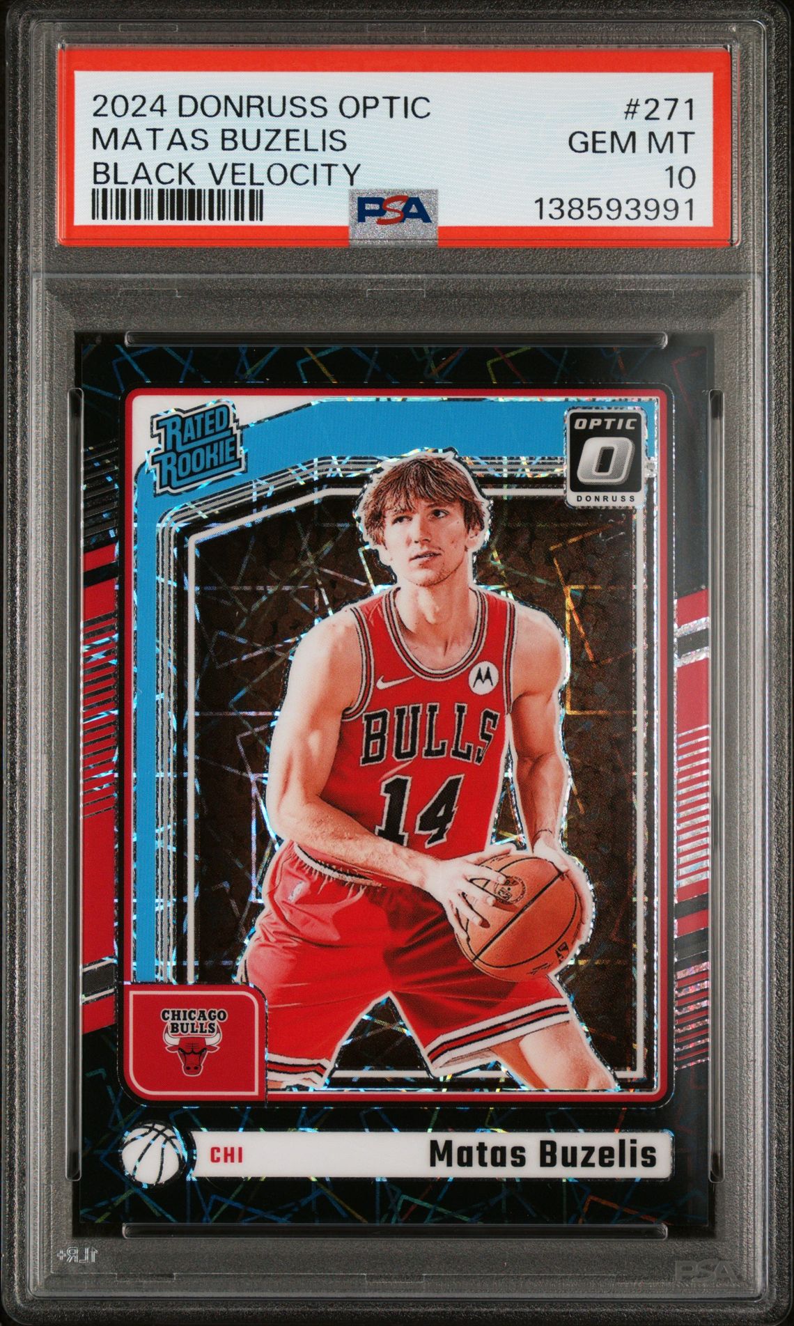 2024 Panini Donruss Optic BLACK VELOCITY #271 Matas Buzelis front