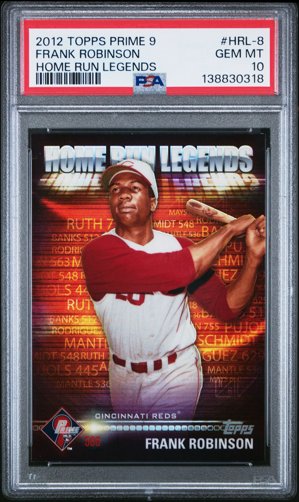 2012 Topps TOPPS PRIME 9 HOME RUN LEGENDS #HRL-8 Frank Robinson front