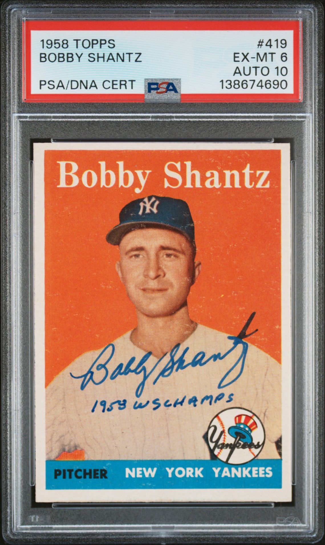 1958 Topps #419 Bobby Shantz front