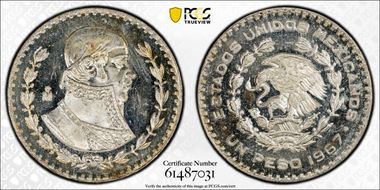 1967-Mo Peso KM-459 MS64PL