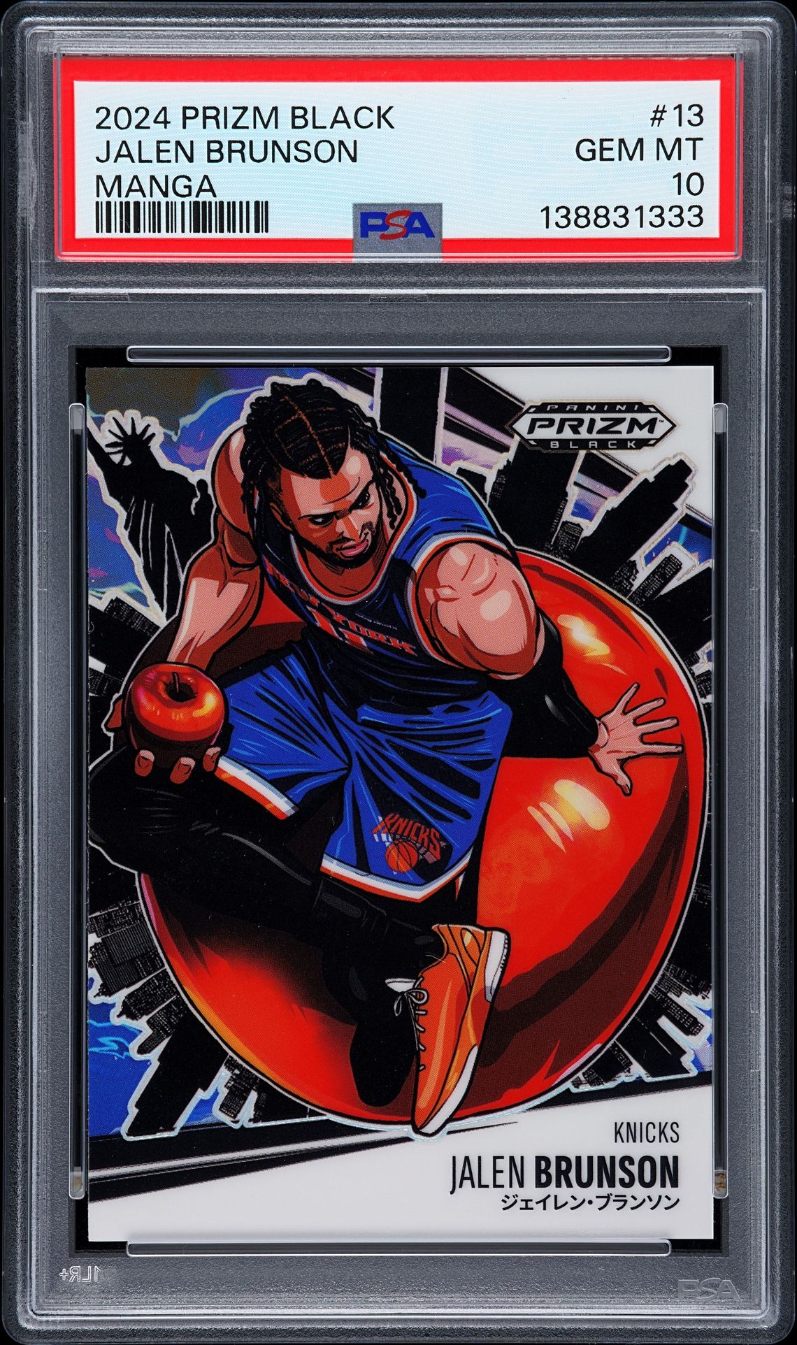 2024 Panini PANINI PRIZM BLACK MANGA #13 Jalen Brunson front