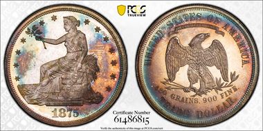 1875 T$1 PR66+ 