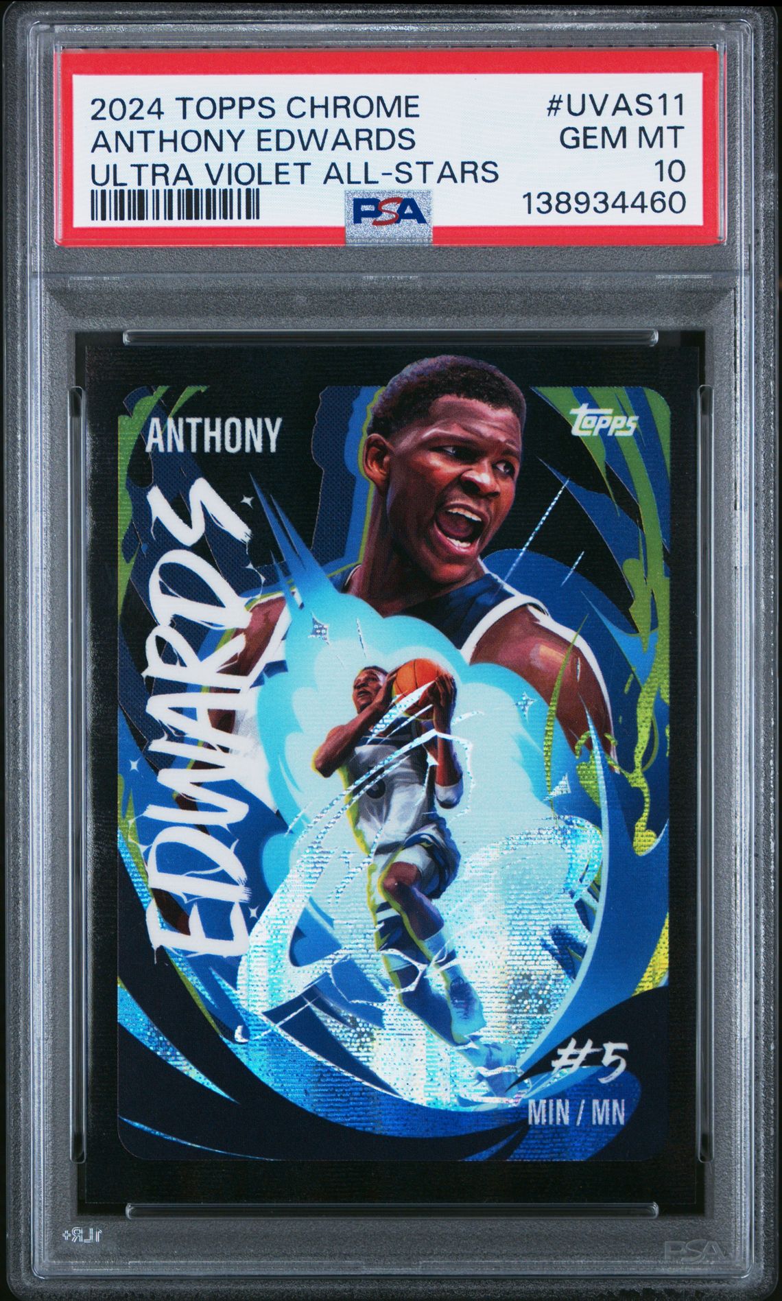 2024 Topps Chrome TOPPS CHROME ULTRA VIOLET ALL-STARS #UVAS11 Anthony Edwards front