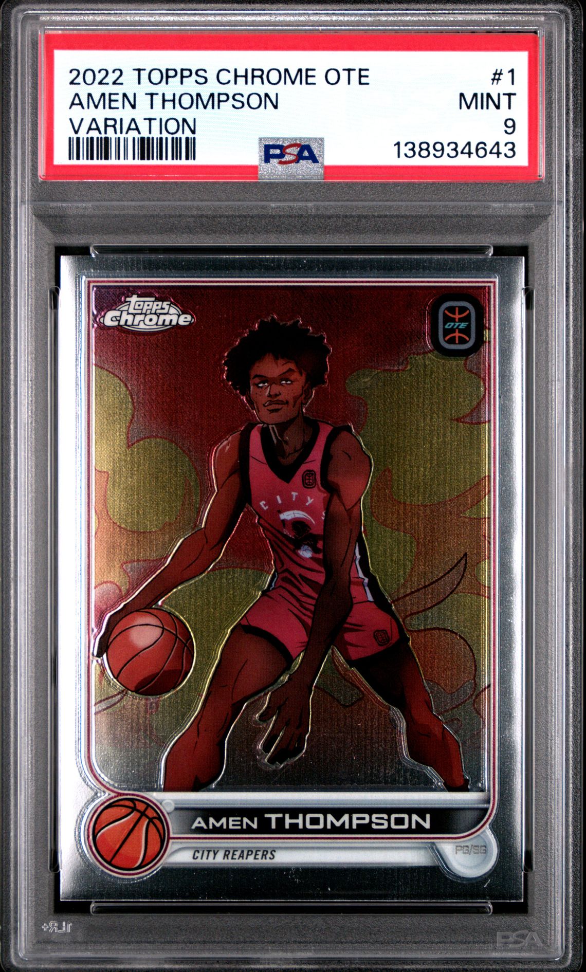 2022 Topps Chrome TOPPS CHROME OVERTIME ELITE VARIATION #1 Amen Thompson front