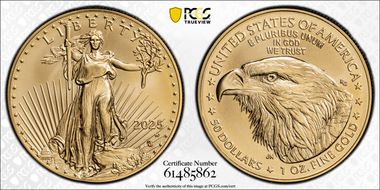 2025-W $50 Burnished Gold Eagle SP69