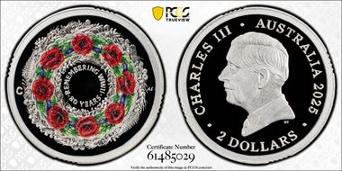 2025-C $2 Remembering WWII Colorized  Ag PR70DCAM