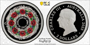 2025-C $2 Remembering WWII Colorized  Ag PR70DCAM