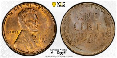 1950-S 1C MS65RB