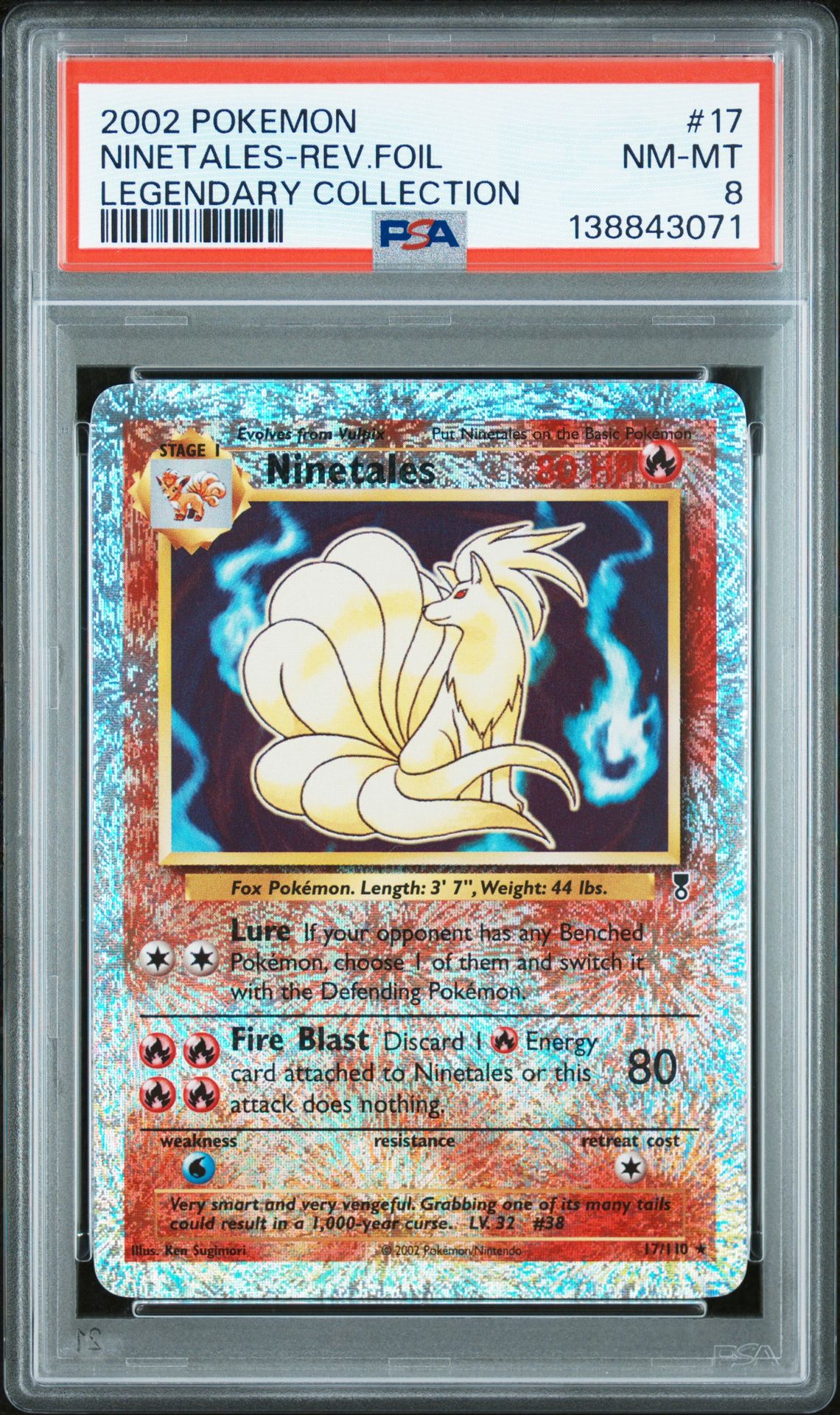2002 Pokemon POKEMON LEGENDARY COLLECTION #17 Ninetales-Rev.Foil front