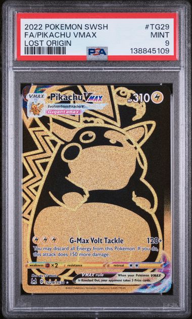 2022 Pokemon Lost Origin VMAX #TG29 Pikachu front