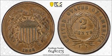 1864 2C Large Motto, RPD, FS-1302 XF45BN