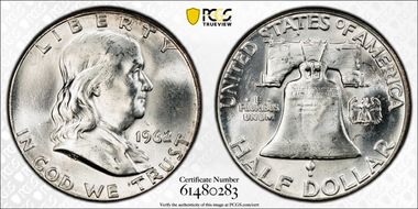 1962 50C Obv Die Clash, FS-402 MS64