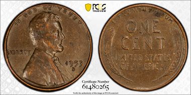 1953-S 1C AU50BN