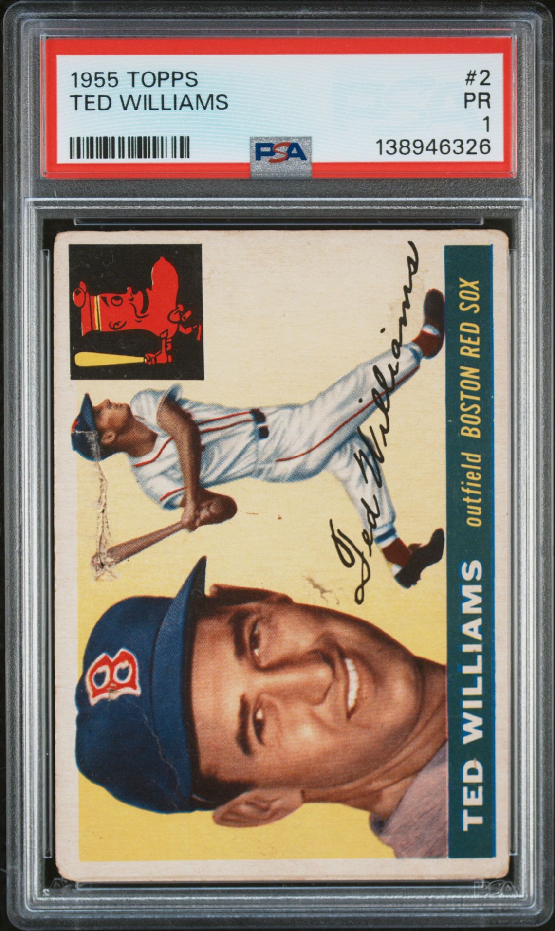 1955 Topps #2 Ted Williams front