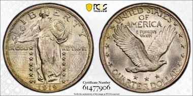 1919-S 25C MS65
