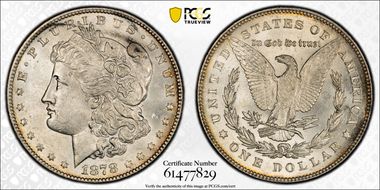 1878 7TF $1 Reverse of 1878 MS62