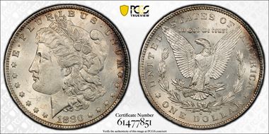 1880-O $1 VAM 7, Rusted Date N1