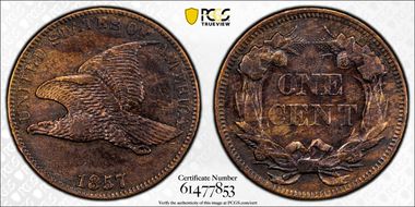 1857 1C Flying Eagle N1