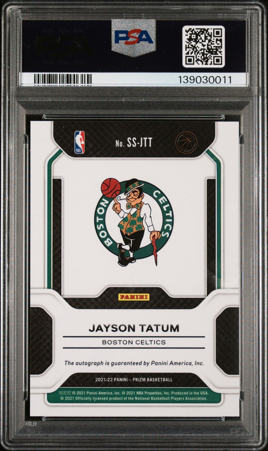 2021 Panini Prizm Sensational Signatures Jayson Tatum #Ssjtt (Sensational Signatures) Mint 9 back