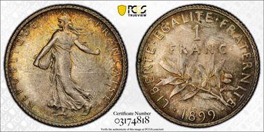 1899 1 Fr Gad-467 F-217 MS66