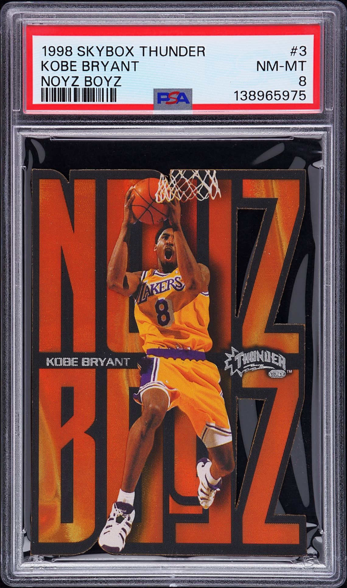 1998 SkyBox SKYBOX THUNDER NOYZ BOYZ #3 Kobe Bryant front