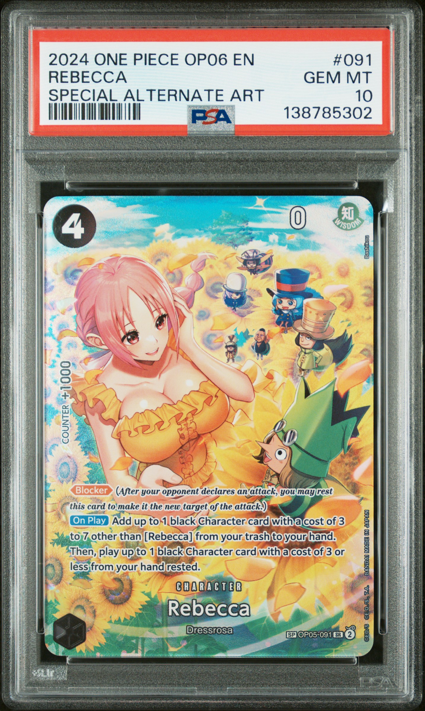 2024 #091 Rebecca PSA 10 OP06-Wings of the Captain One Piece