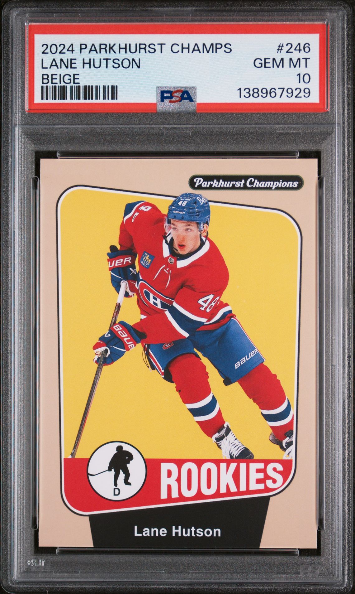 2024 Upper Deck UPPER DECK PARKHURST CHAMPIONS BEIGE #246 Lane Hutson front