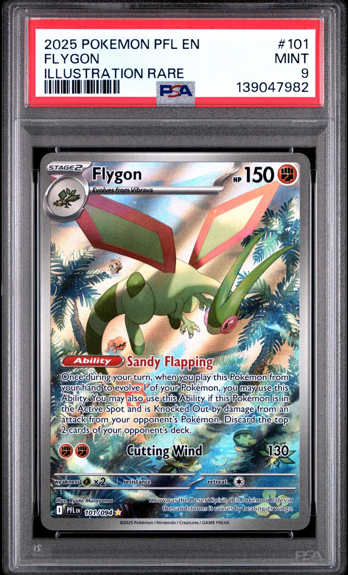 2025 Pokemon Pfl En-Phantasmal Flames Flygon #101 (Illustration Rare) Mint 9 front