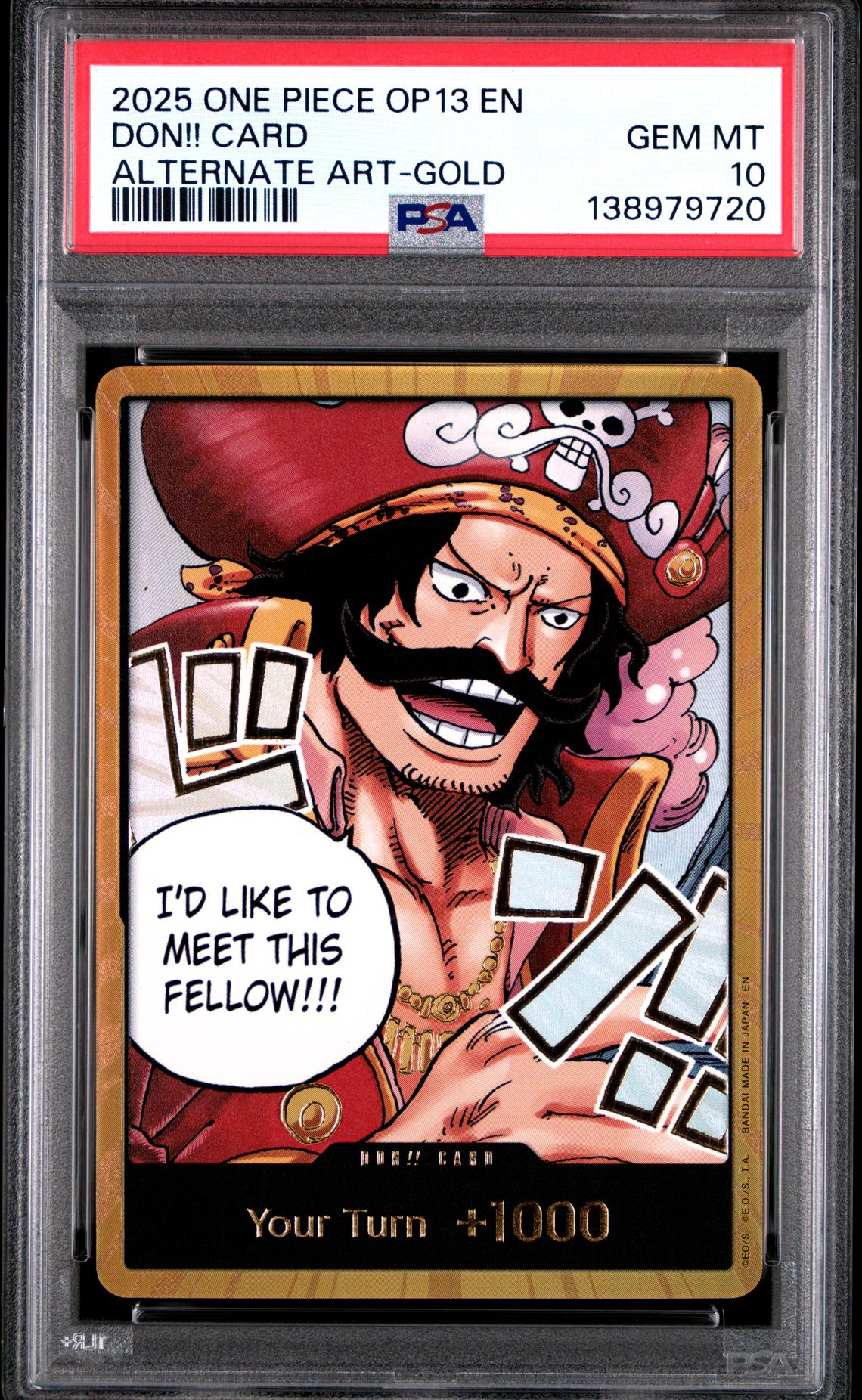 2025 One Piece One Piece Op13-Carrying On His Will Don!! Card front