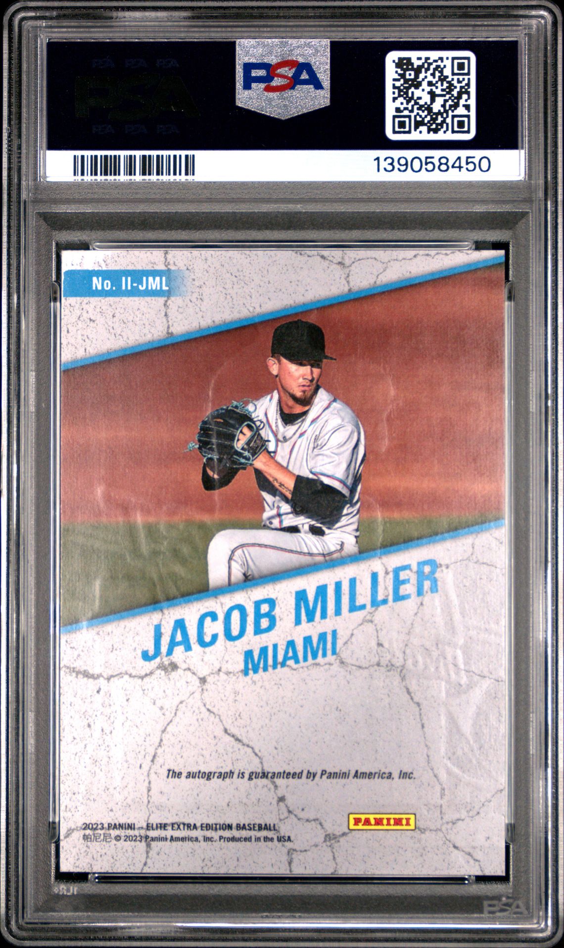 2023 Panini Elite Extra Edition Impact Impressions Signatures Jacob Miller #Iijml (Impact Impressions Sig) Ex 5 back