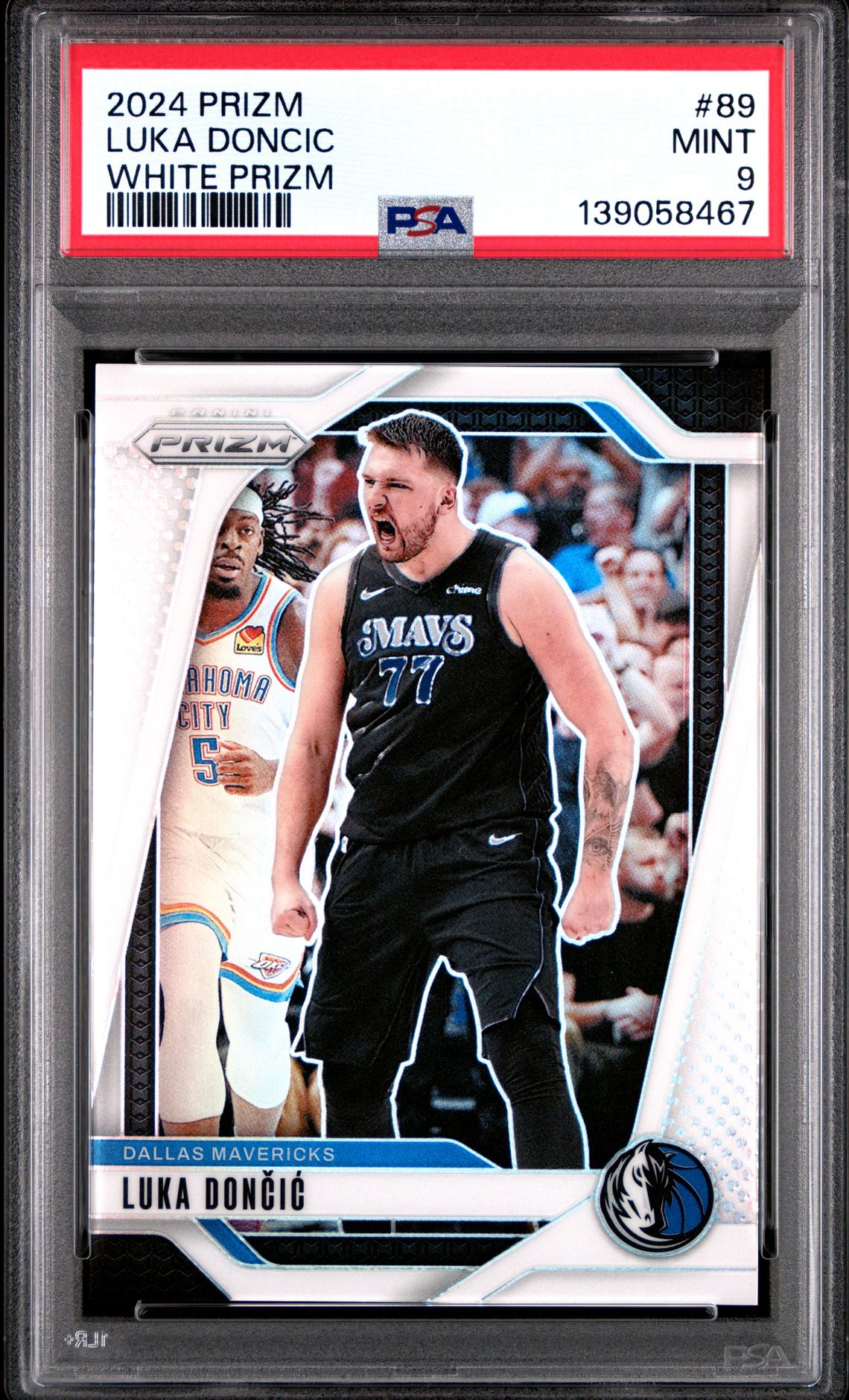 2024 Panini Prizm Luka Doncic #89 (White Prizm) Mint 9 front