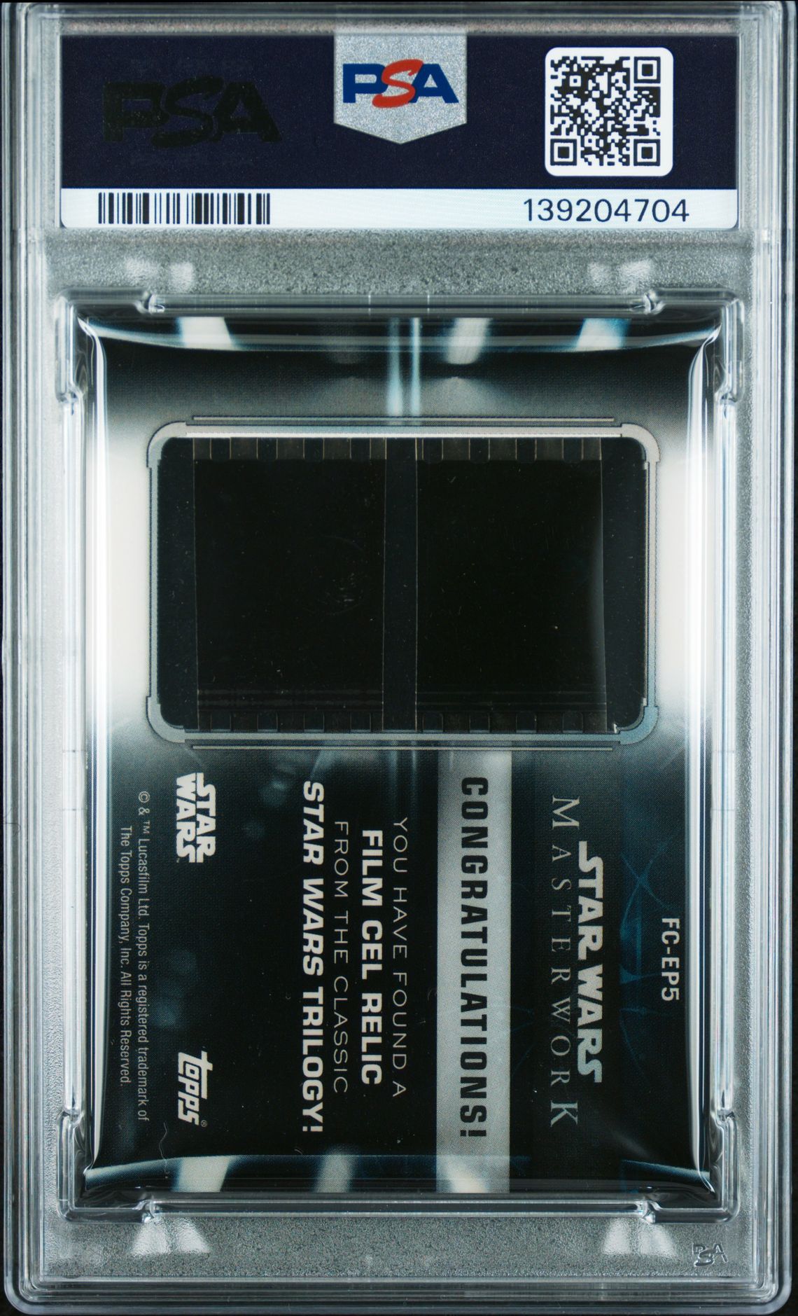 2019 Topps Star Wars Masterwork Film Cel Relic Emperor Palpatine #Ep5 Nm-Mt 8 back