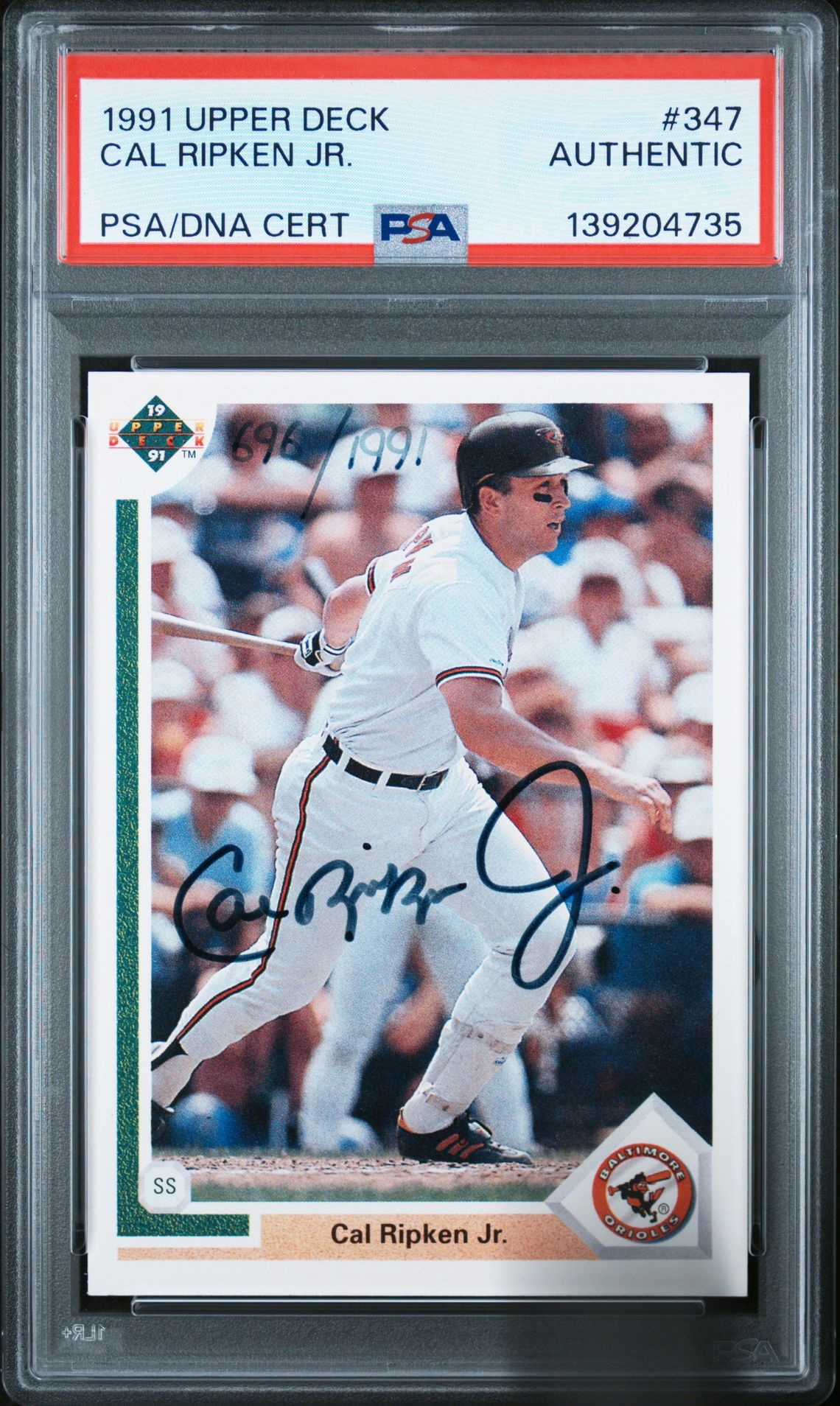 1991 Upper Deck Cal Ripken Jr. #347 N0: Authentic front