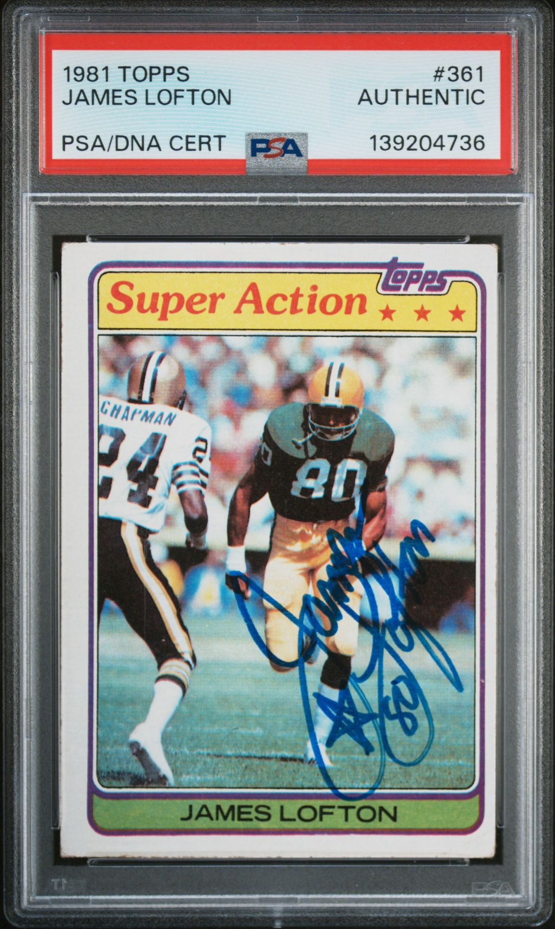 1981 Topps James Lofton #361 N0: Authentic front