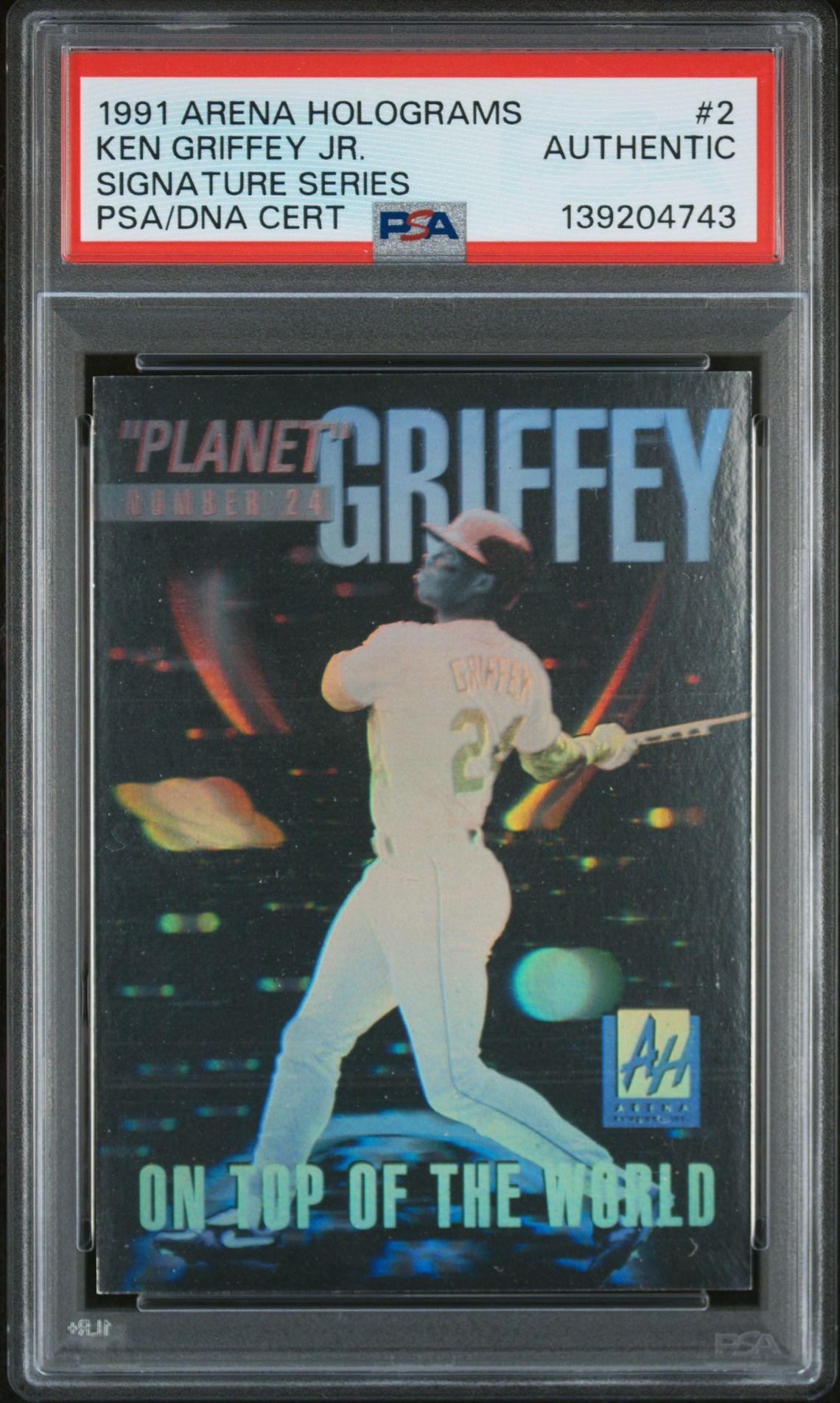 1991 Arena Holograms Signature Series Ken Griffey Jr. #2 (Signature Series) N0: Authentic front