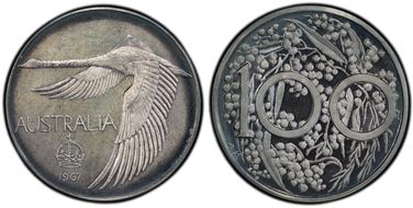 1967 $1 X-M2 Plain Edge PR66